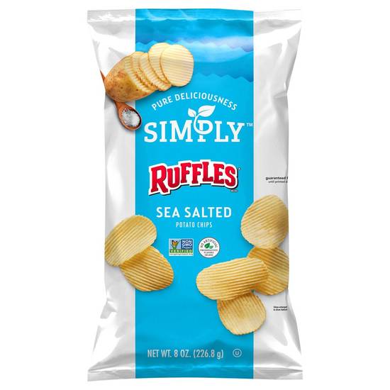 Order Ruffles Potato Chips Sea Salted (8 oz) food online from Rite Aid store, Eugene on bringmethat.com
