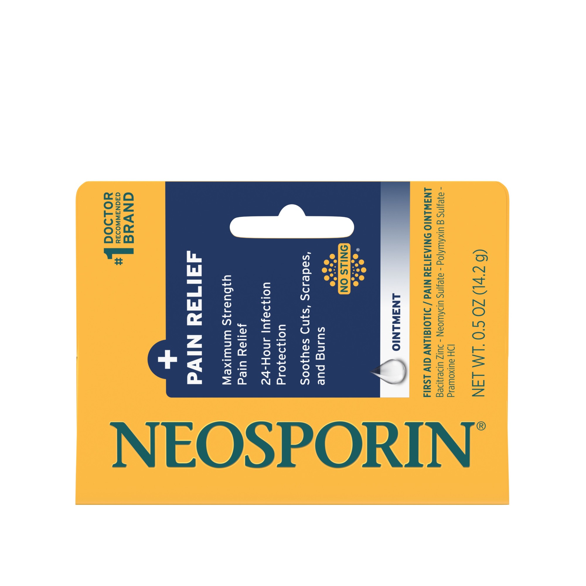 Order Neosporin + Pain Relief Dual Action Topical Antibiotic Ointment - 0.5 oz food online from Bartell store, Edmonds on bringmethat.com