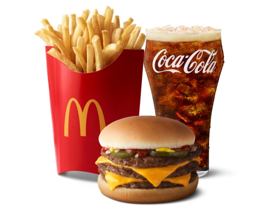 Order Triple Cheeseburger Meal Large food online from Mcdonald'S® store, Cincinnati on bringmethat.com