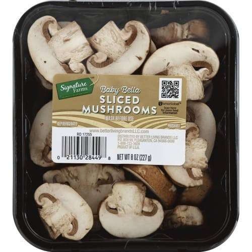 Order Signature Farms · Baby Bella Sliced Mushrooms (8 oz) food online from Safeway store, Colorado Springs on bringmethat.com