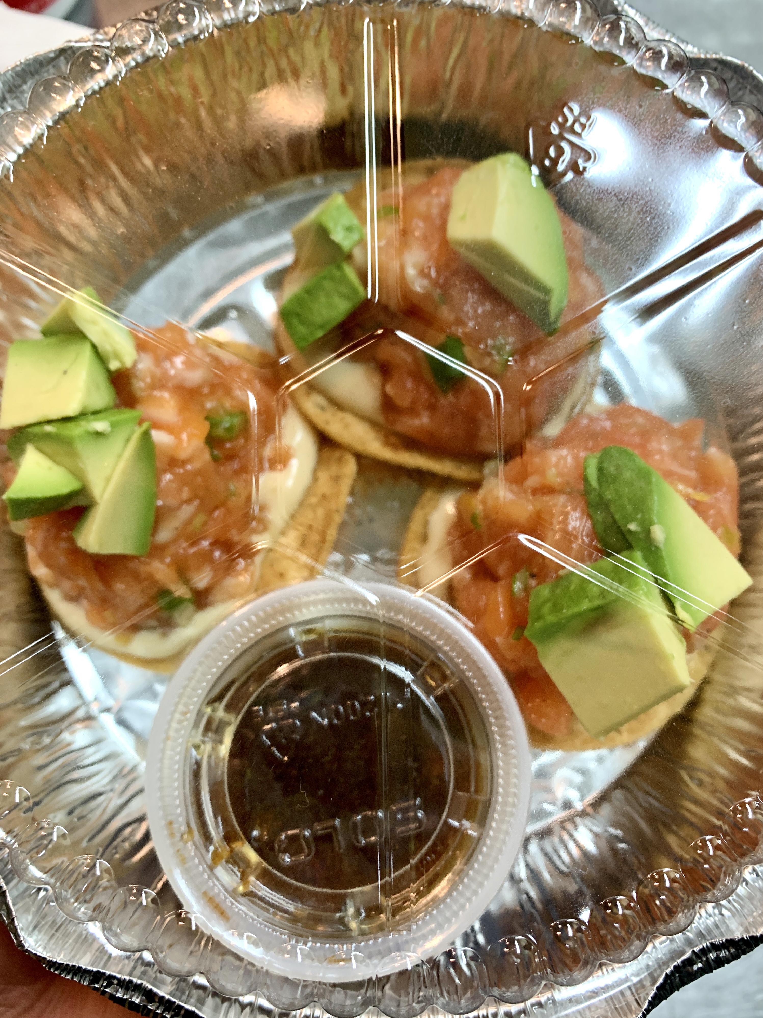 Order Tostaditas de Salmon food online from Cascalote latin bistro store, New York on bringmethat.com