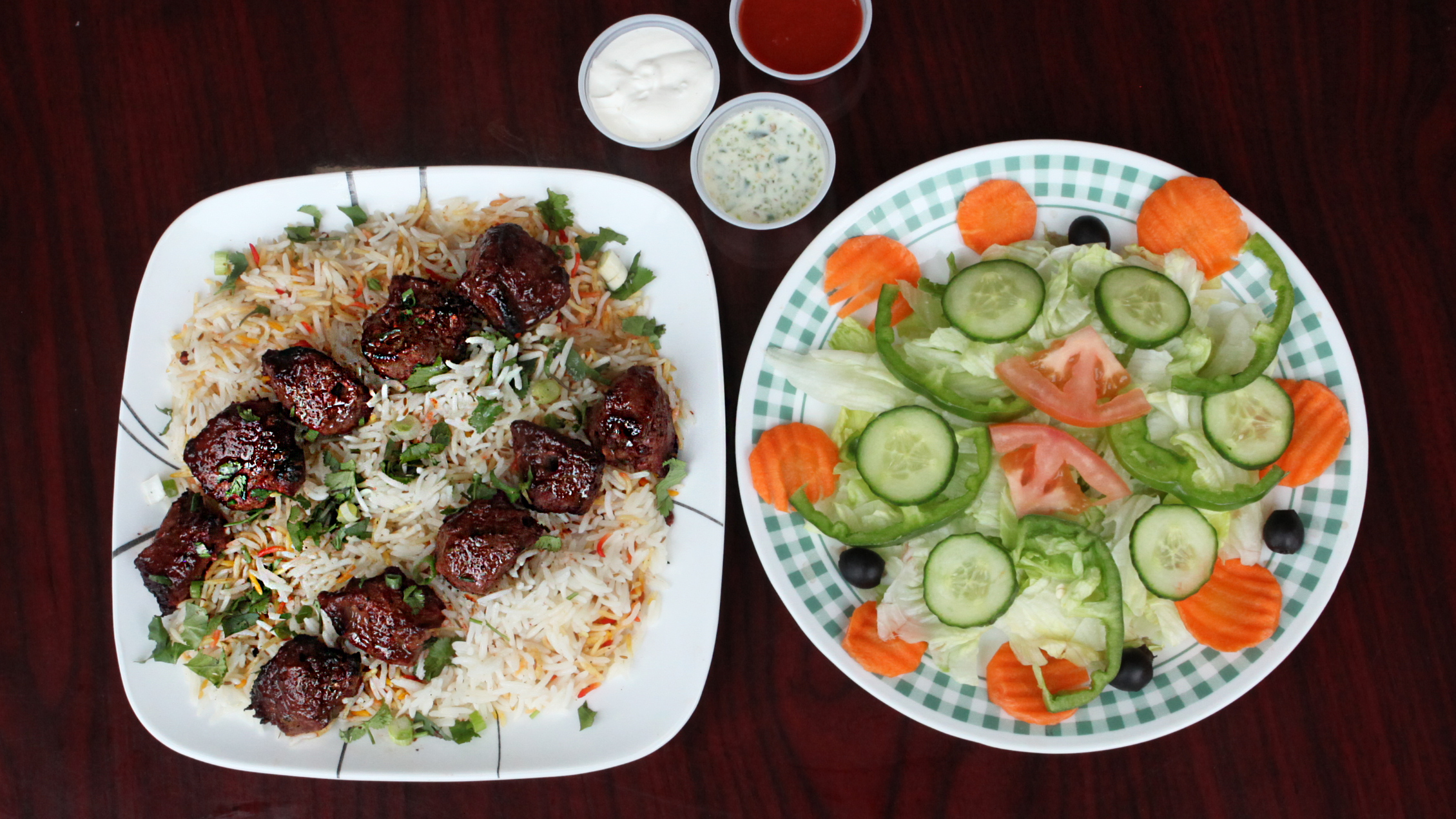 Order 5. Beef Tikka Lunch Plater food online from Peshawri Kebab store, Waltham on bringmethat.com