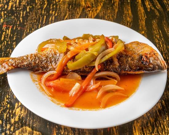 Order WHOLE BROWN STEW SNAPPER (3/4-1LB) food online from Bickles 2 Go store, New York on bringmethat.com