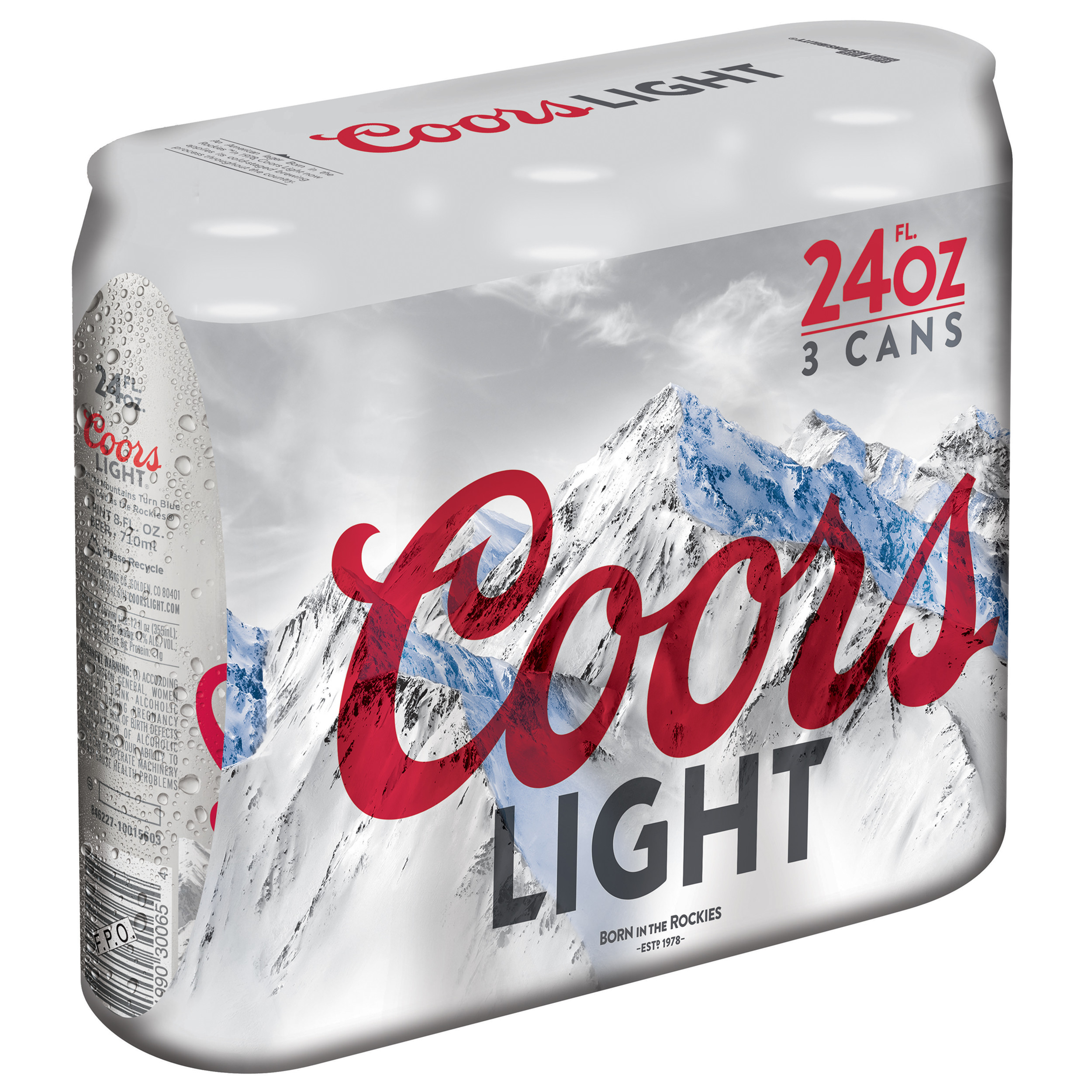 Order Coors Light 3-Pack Cans food online from Chevron store, Castro Valley on bringmethat.com