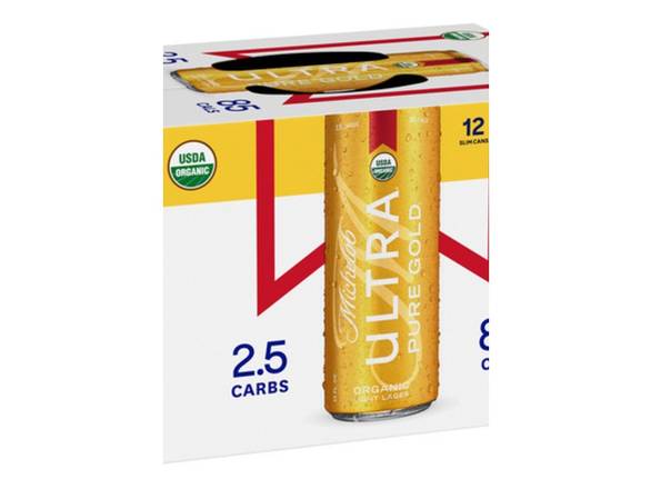 Order Michelob Ultra Pure Gold - 12x 12oz Cans food online from S H Liquor Market store, Los Angeles on bringmethat.com