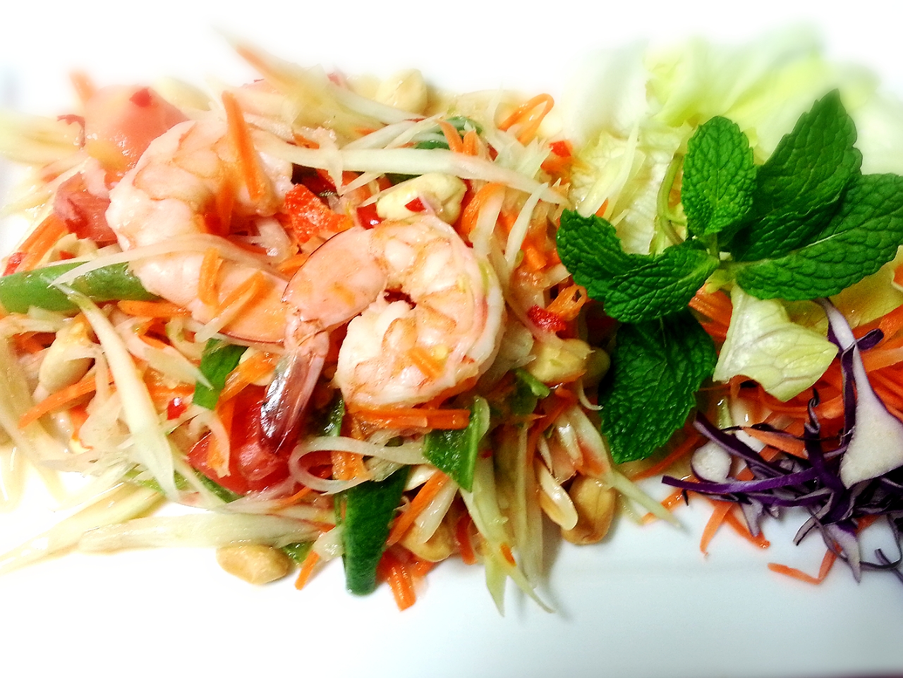 Order Som Tum (Papaya Salad) food online from Thai Chef Cuisine store, Azusa on bringmethat.com