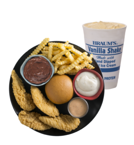 Order Chicken Strip Dinner Combo #10 food online from Braums Ice Cream & Dairy Strs store, Duncanville on bringmethat.com