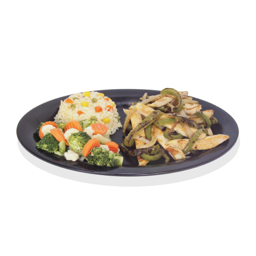 Order Onion & Pepper Chicken Plate food online from Mas Natural store, Brownsville on bringmethat.com