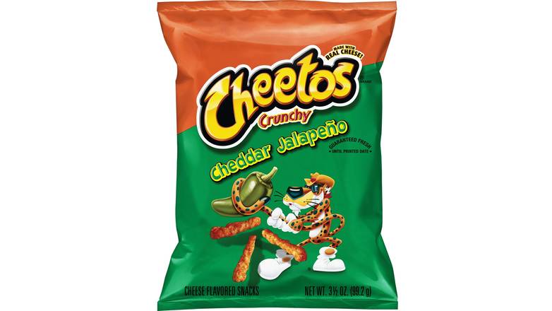 Order Cheetos Crunchy Cheddar Jalapeno Cheese Snacks 3.50 OZ food online from Valero Food Mart store, Murrayville on bringmethat.com