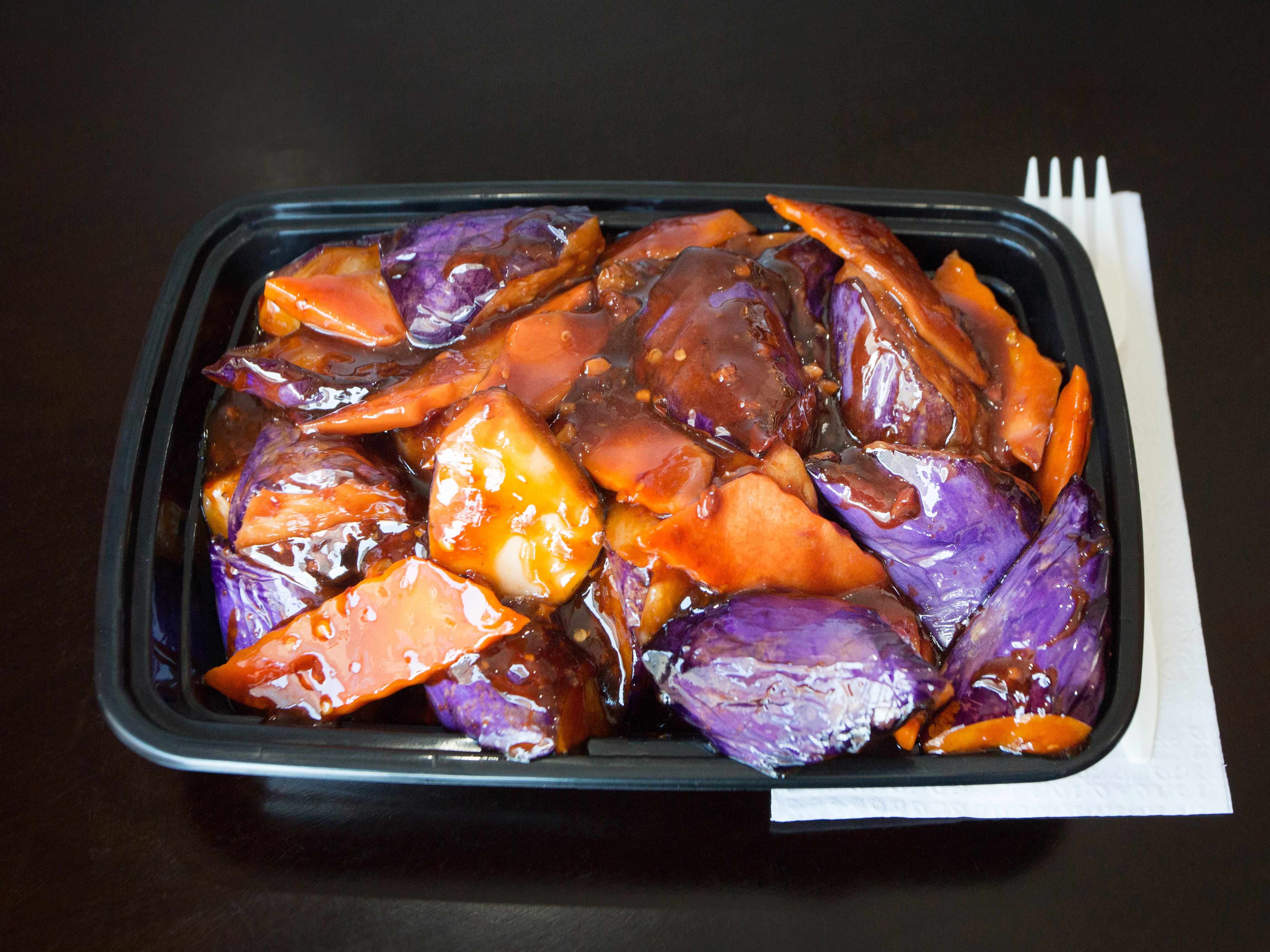 Order V4. Eggplant with Garlic Sauce food online from New Asia store, West Hartford on bringmethat.com