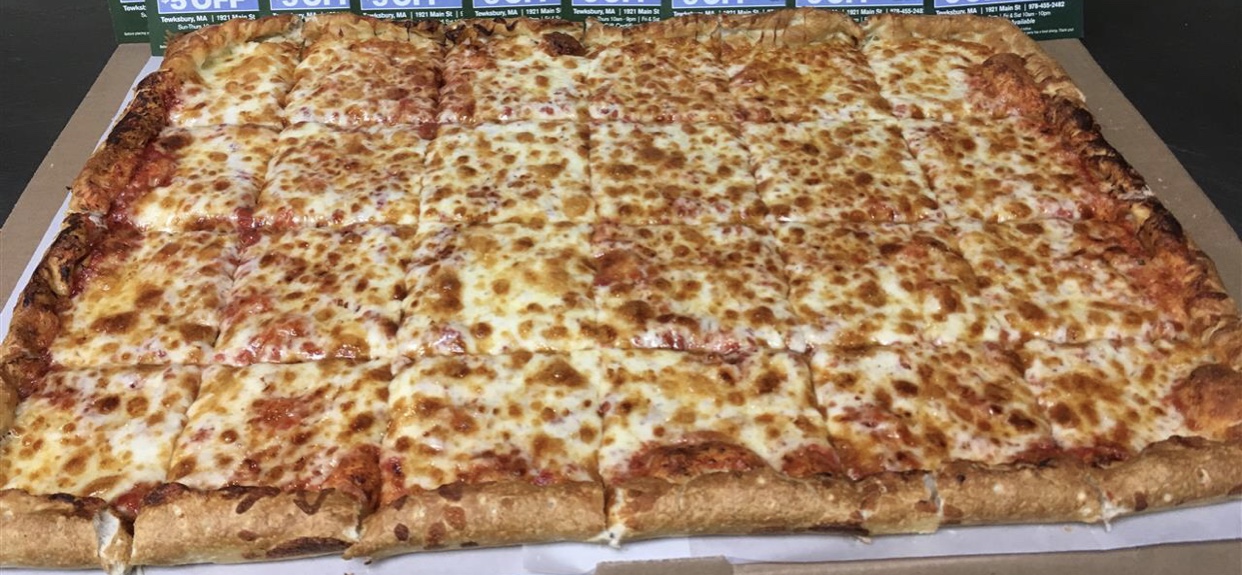 Order 24 cut square cheese pizza food online from State Street Pizzeria store, Schenectady on bringmethat.com