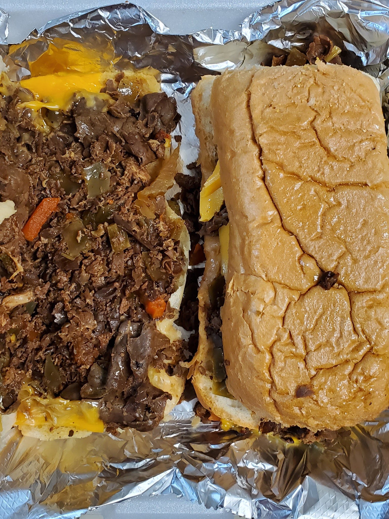 Order Philly Cheese Steak Sub - 6" food online from Good Brotha Pizza & Bbq store, Mansfield on bringmethat.com