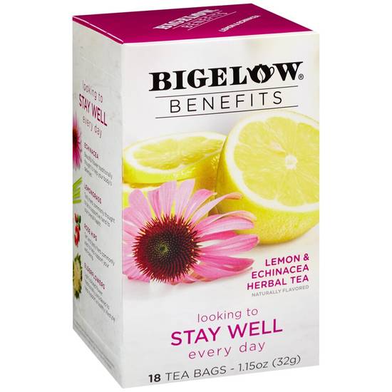 Order Bigelow Benefits Lemon and Echinacea Herbal Tea, 18 CT food online from Cvs store, SAINT CLAIR SHORES on bringmethat.com