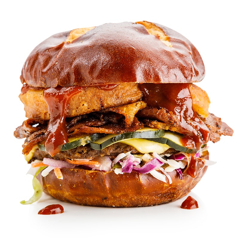 Order BBQ Brisket Burger food online from Native Foods Cafe store, Westwood Village on bringmethat.com