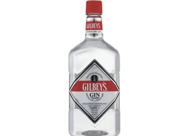 Order Gilbey's London Dry, 750mL gin (40.0% ABV) food online from Cold Spring Liquor store, Liberty Hill on bringmethat.com