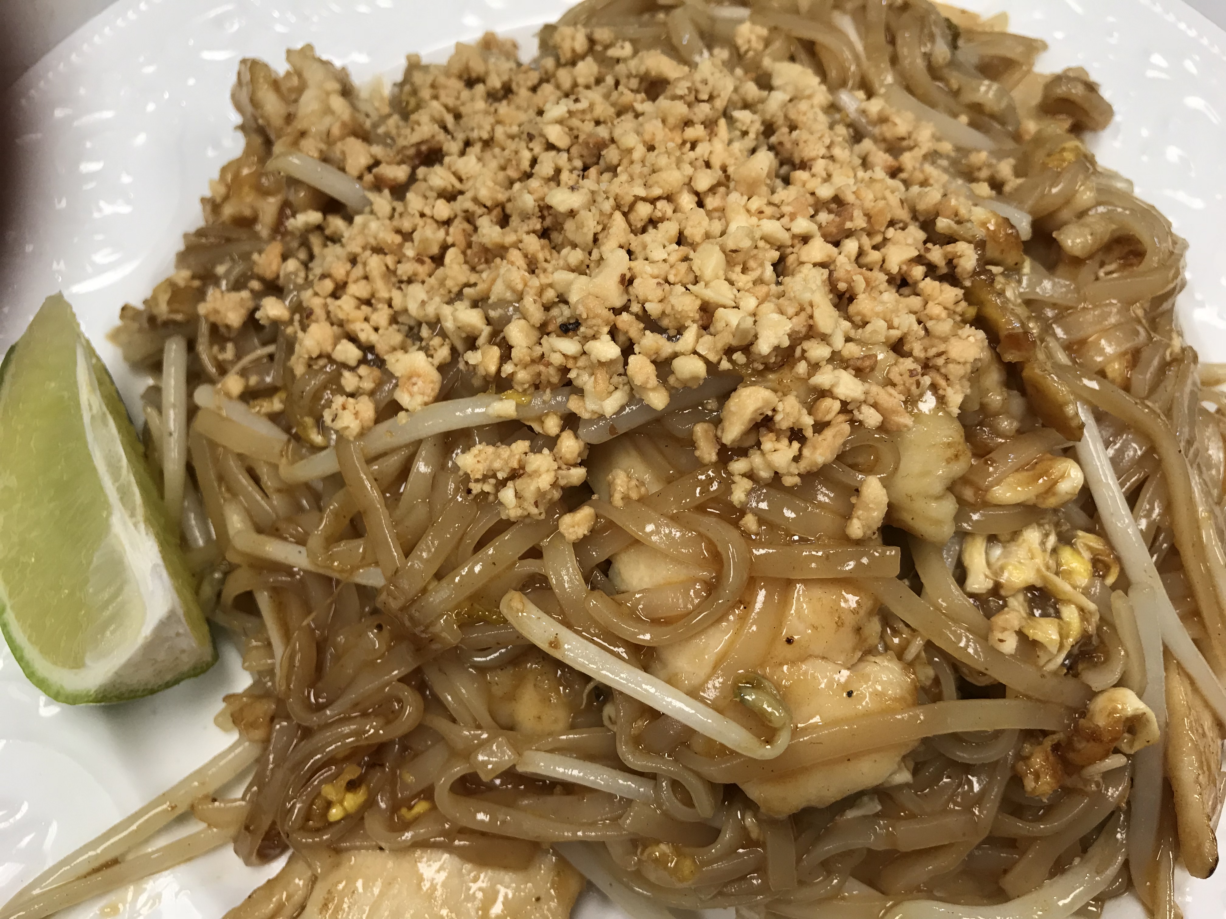 Order 29. Phad Thai Noodles food online from O'Ginger Bistro store, Seattle on bringmethat.com