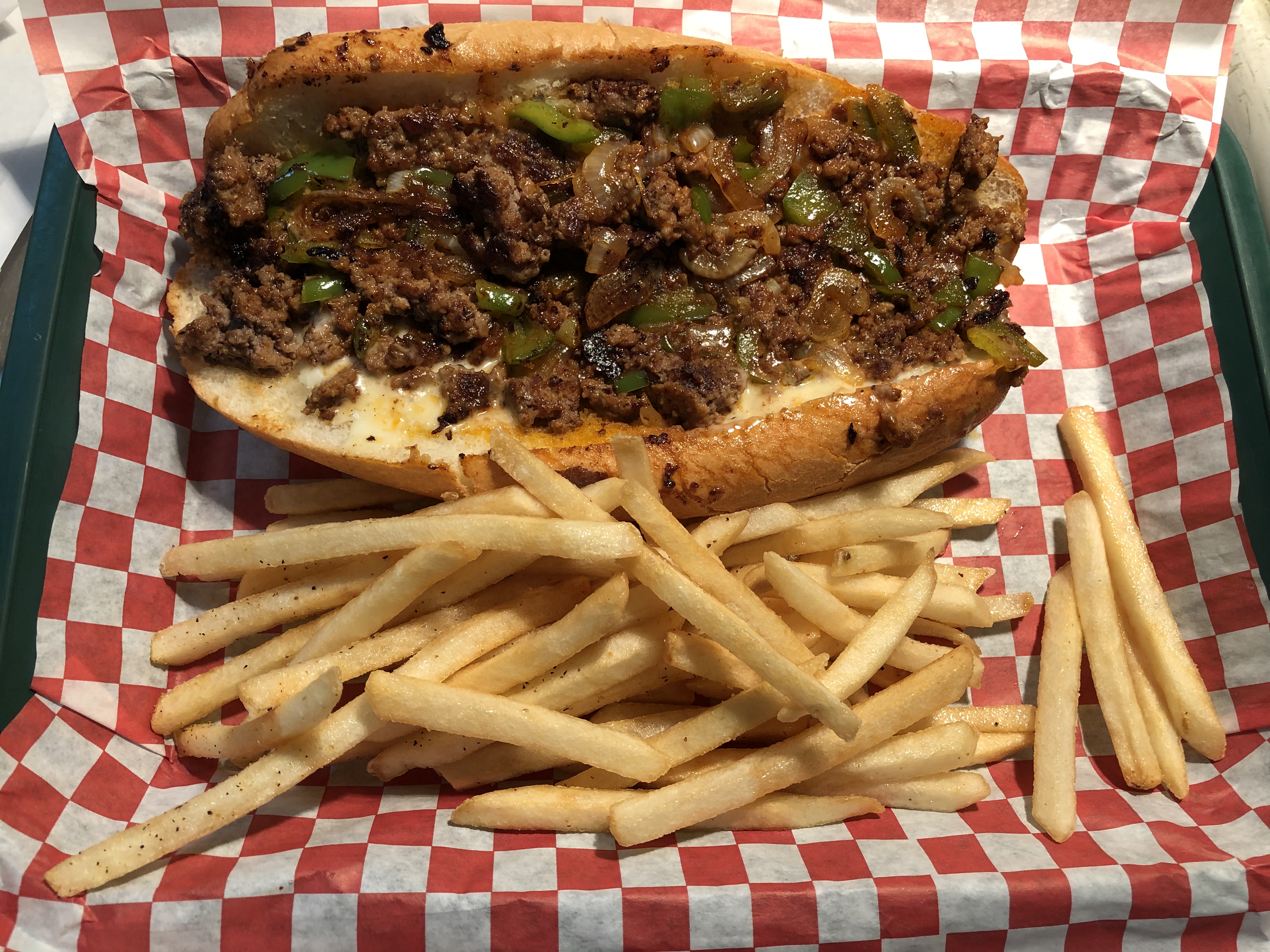 Order 13. Overbrook Cheesesteak Combo food online from Big Tony's West Philly Cheesesteaks store, Dallas on bringmethat.com