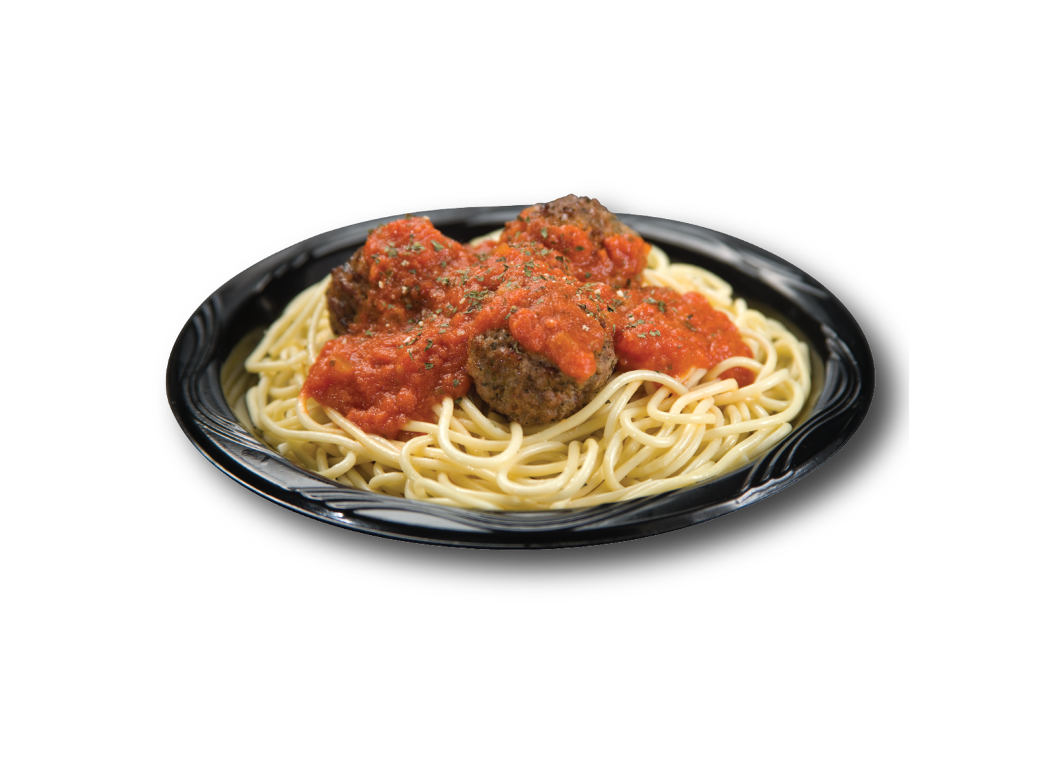 Order Spaghetti with Marinara Sauce and Meatballs food online from Rocky Rococo  store, Minneapolis on bringmethat.com