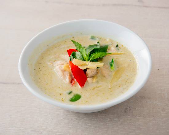 Order D3 - Green Curry food online from Khaosan Road Eatery store, Los Angeles on bringmethat.com