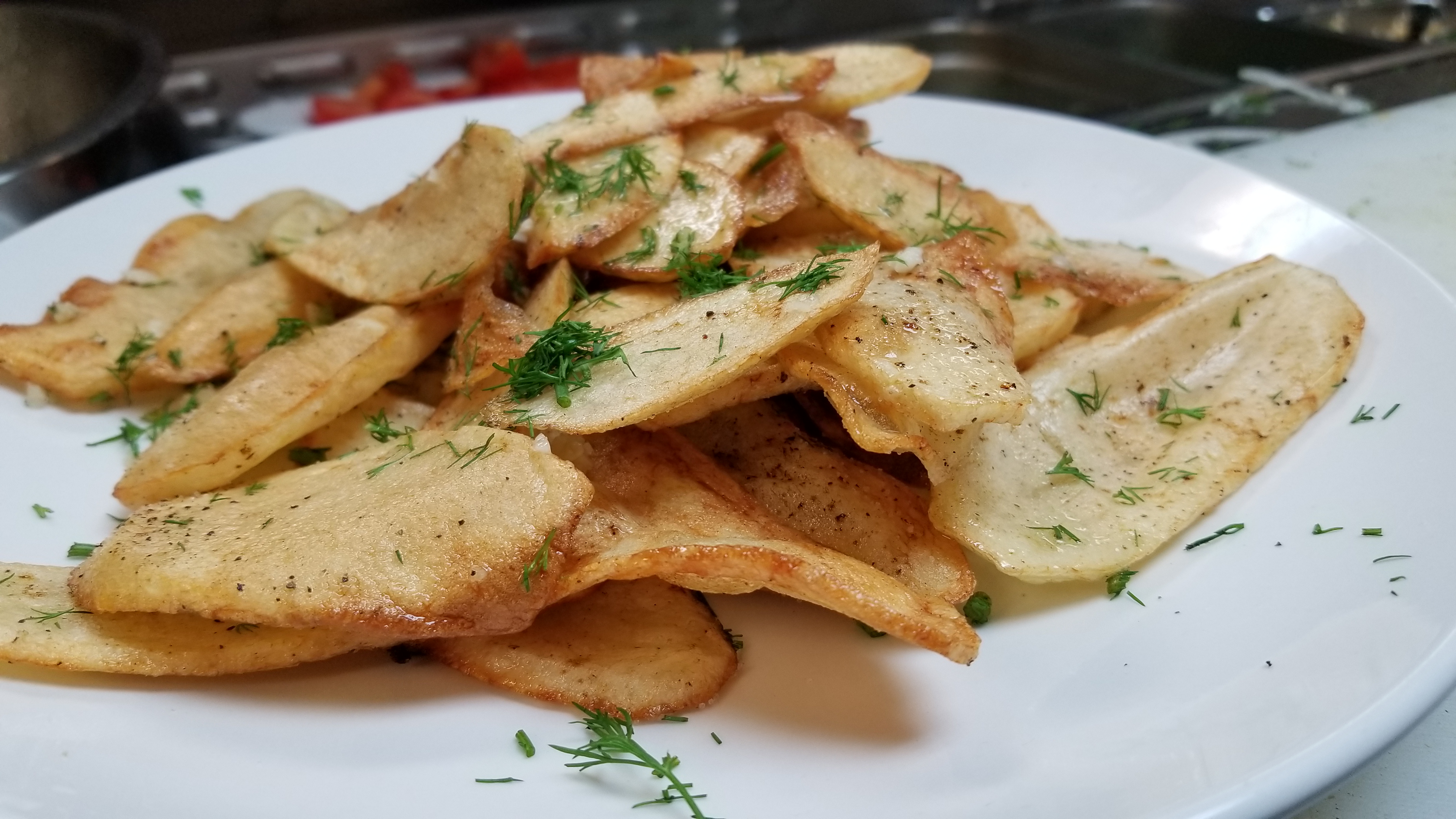 Order Home-style fried Potato chips  food online from Samarkand Restaurant store, Feasterville on bringmethat.com