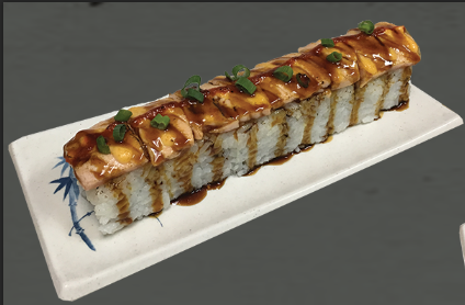 Order Seared Salmon Roll (Whole 9pc) food online from Sushi Kyo store, Salem on bringmethat.com