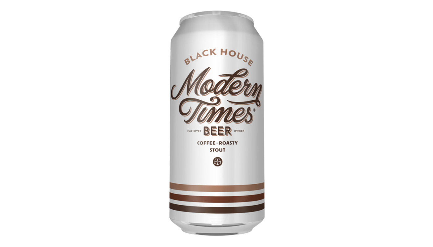 Order Modern Times Black House Coffee Stout 4x 16oz Cans food online from Ocean Liquor store, South Pasadena on bringmethat.com