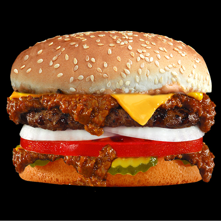 Order Chili Cheese Burger food online from Jim's Burgers store, Long Beach on bringmethat.com