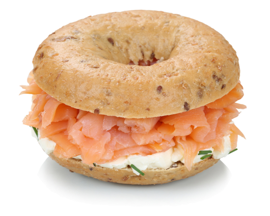 Order Salami, Egg and Cheese Bagel Sandwich food online from Ny Jumbo Bagels store, New York on bringmethat.com