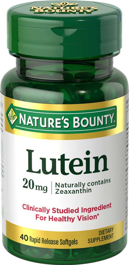 Order Nature's Bounty Lutein Rapid Release Softgels 20mg (30 ct) food online from Rite Aid store, Palm Desert on bringmethat.com