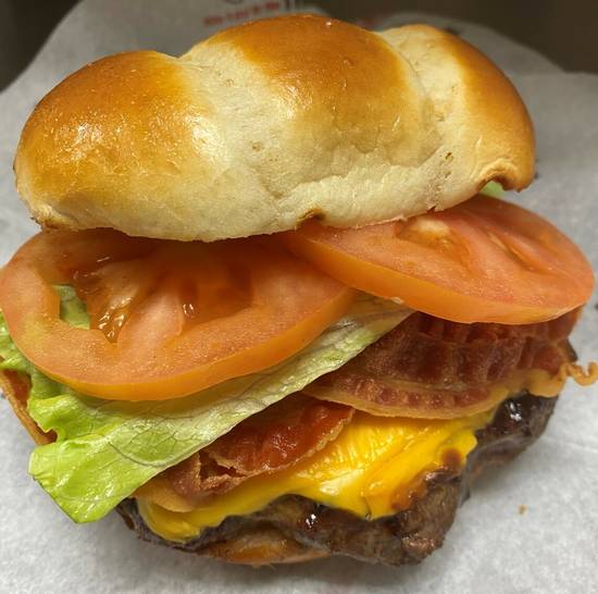 Order Bacon Cheeseburger food online from Beggars Pizza store, Chicago on bringmethat.com