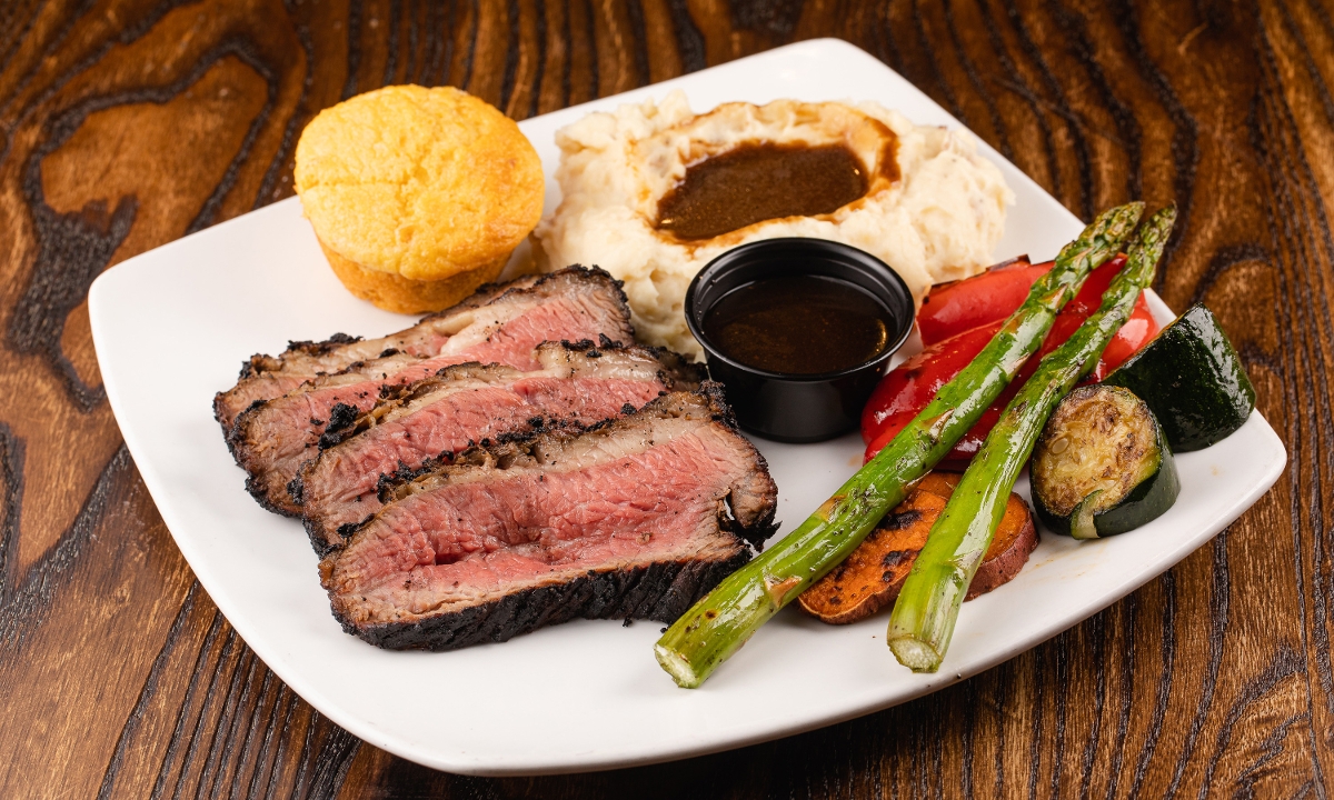 Order Char-Roasted Tri Tip Platter food online from Buckhorn Grill store, Vacaville on bringmethat.com