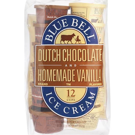 Order Blue Bell Ice Cream Cups Dutch Choc&Homemade Vanilla 12-3oz food online from Cvs store, MONTEZUMA on bringmethat.com