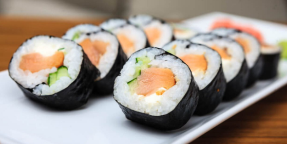 Order Baked Salmon Roll food online from Yuka Roll And Pho store, Suwanee on bringmethat.com
