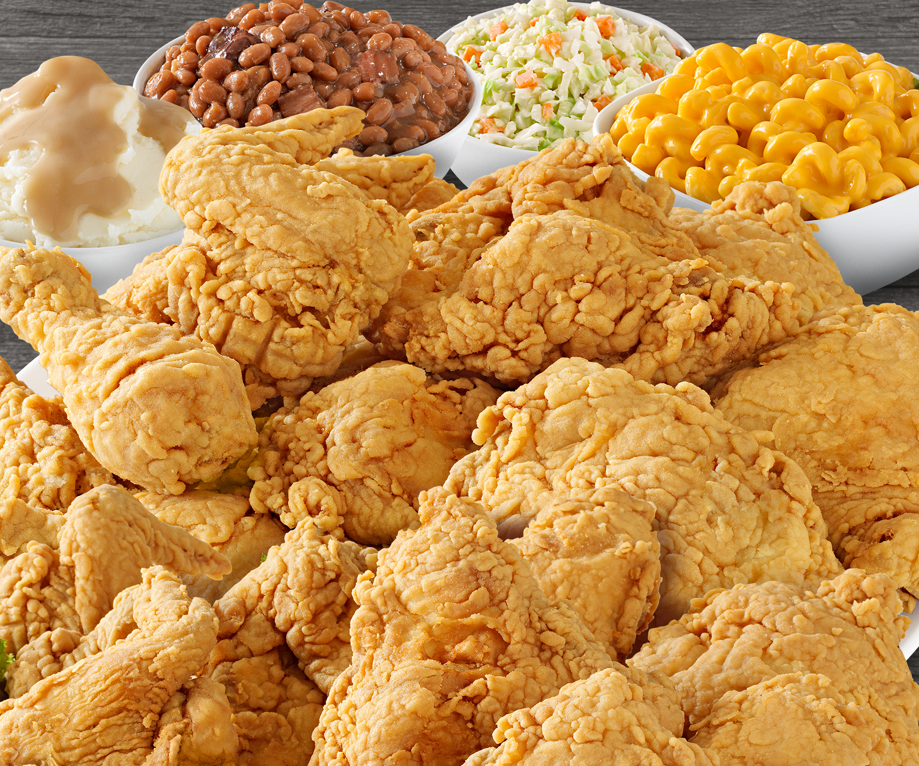 Order 20 Piece Chicken with 4 Large Sides food online from Brown Chicken store, Carol Stream on bringmethat.com