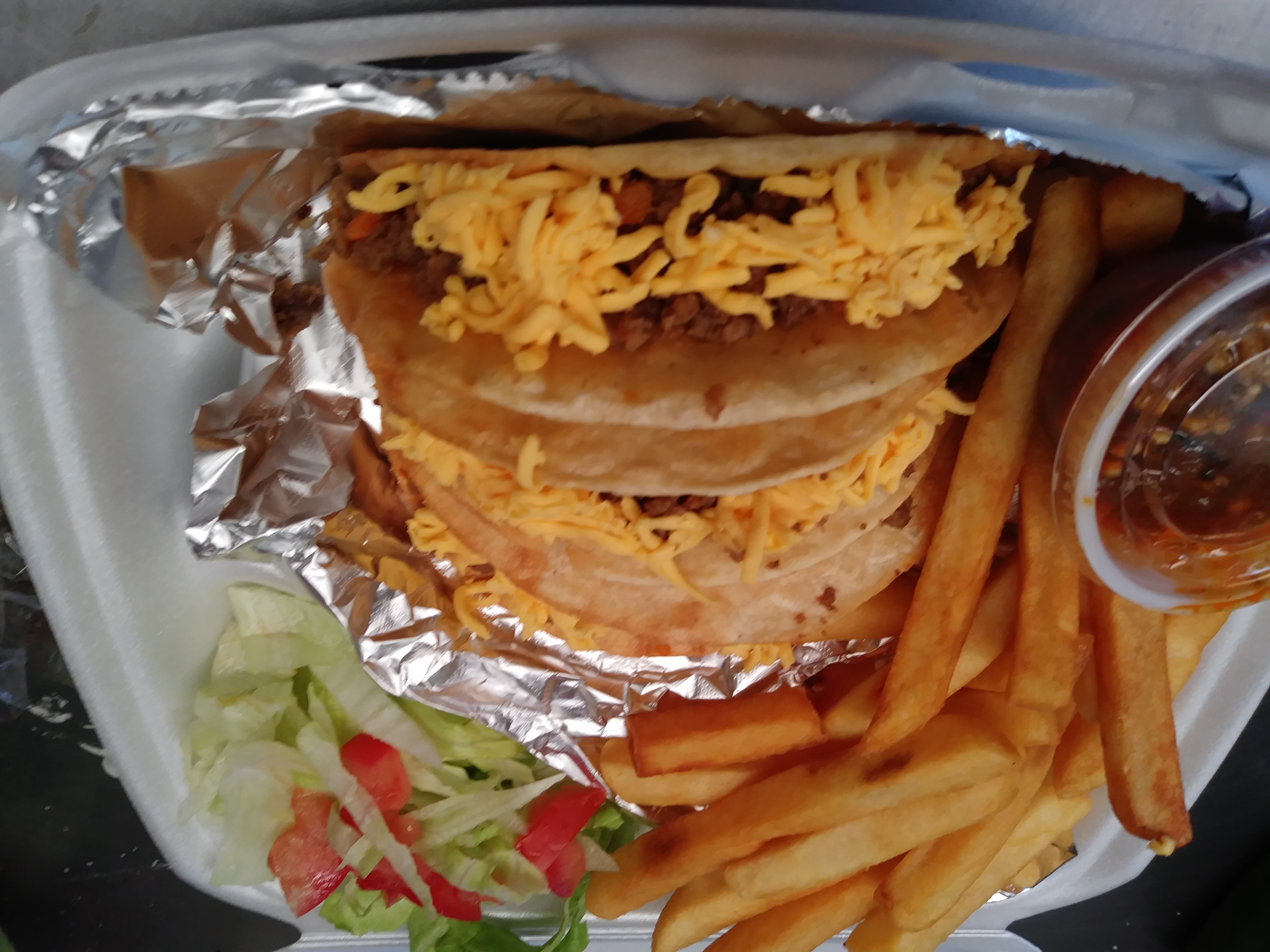 Order 3 Tacos Crispy Combo /papas/ food online from Laredo Sushi Roll store, Laredo on bringmethat.com