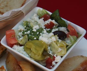 Order   Gk Dinner Salad food online from Zorbas Fine Greek Cuisine store, Albuquerque on bringmethat.com