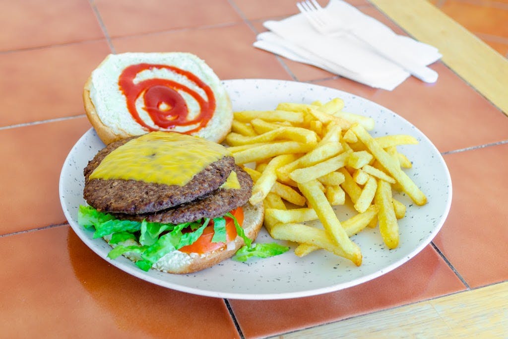 Order Double Italian Cheeseburger - Burger food online from Roberto's Pizza Cafe store, Belleville on bringmethat.com