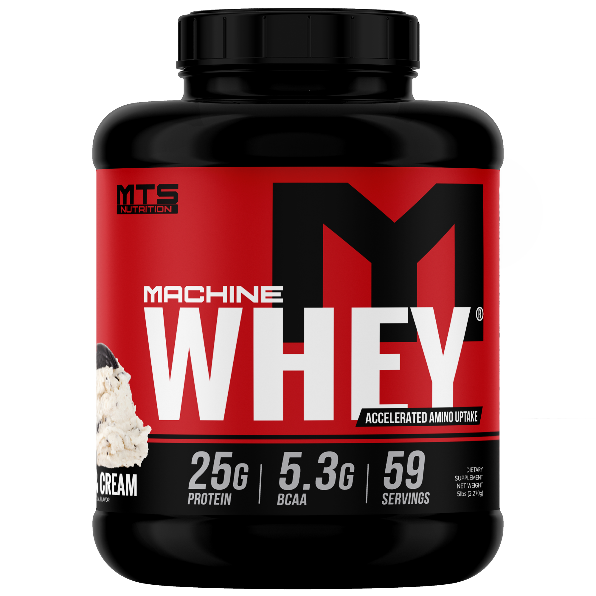 Order 5 lb. Cookies and Cream Machine Whey food online from Tigerfitness.Com store, Loveland on bringmethat.com