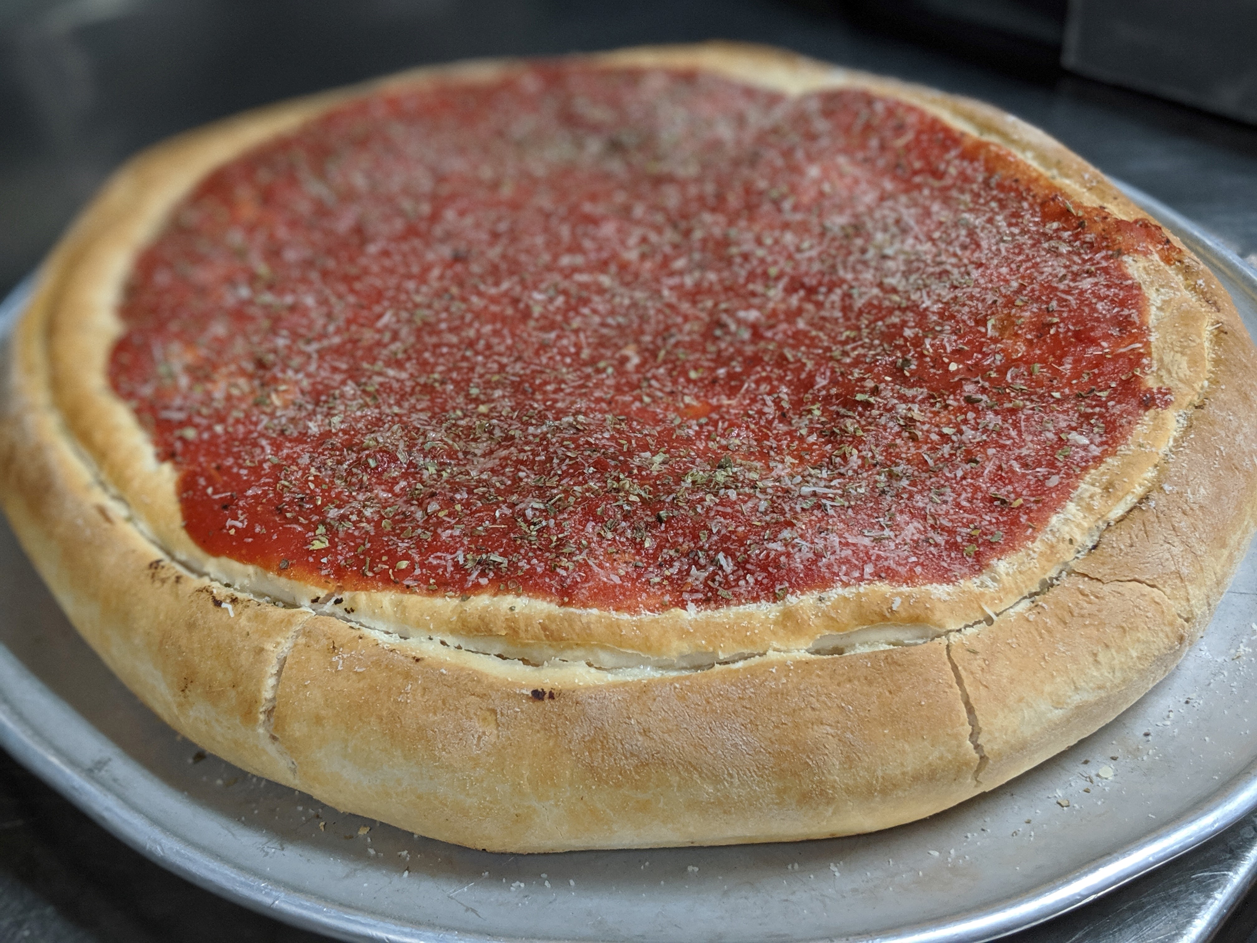 Order Cheese Stuffed Pizza food online from Sam Ristorante & Pizzeria store, Rockford on bringmethat.com