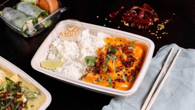 Order Fiery Red Shrimp & Tofu Curry food online from C&C Curry House store, Campbell on bringmethat.com