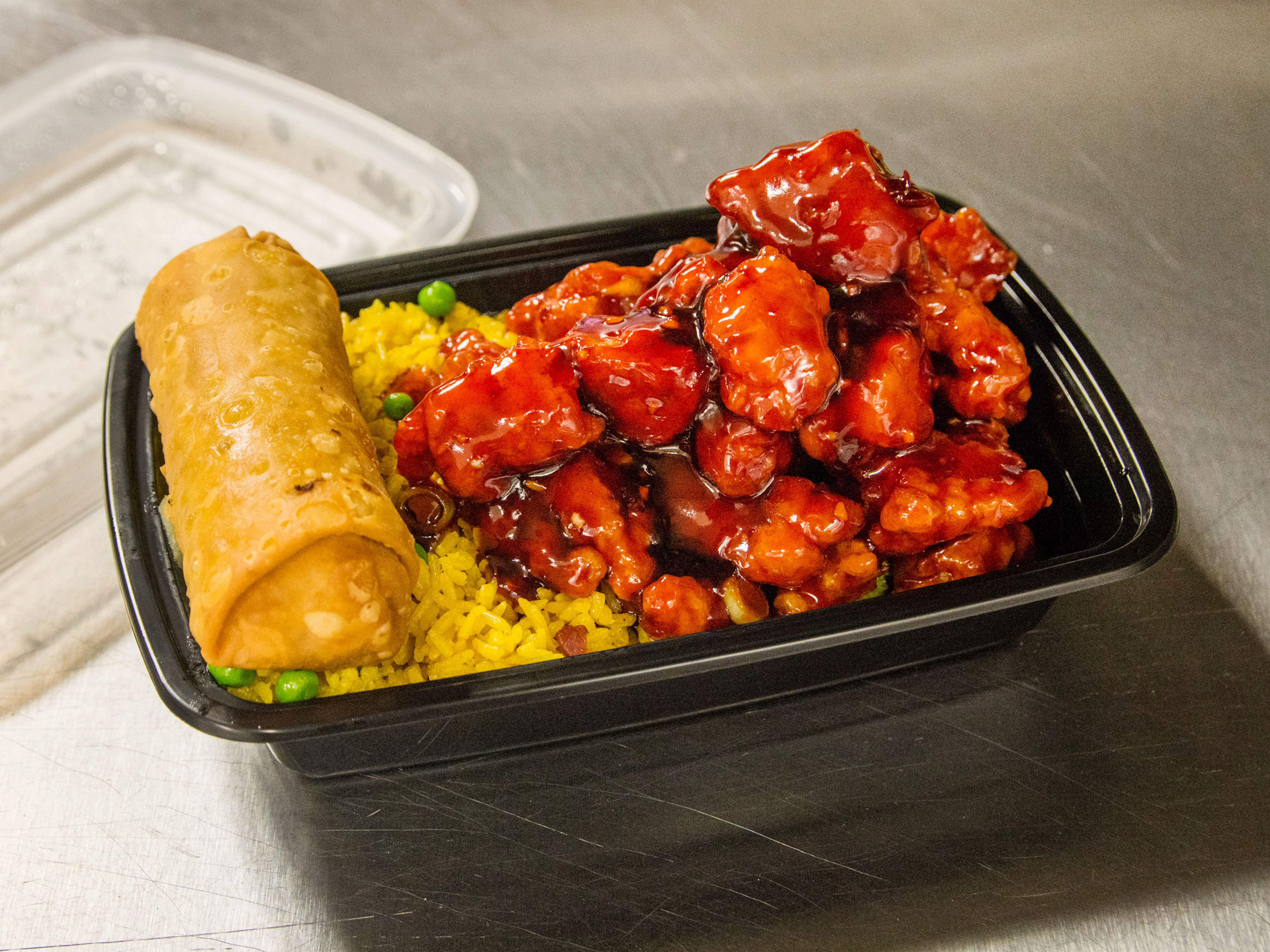 Order C17. General Tso's Chicken Combo food online from Eastern Carryout store, Pasadena on bringmethat.com