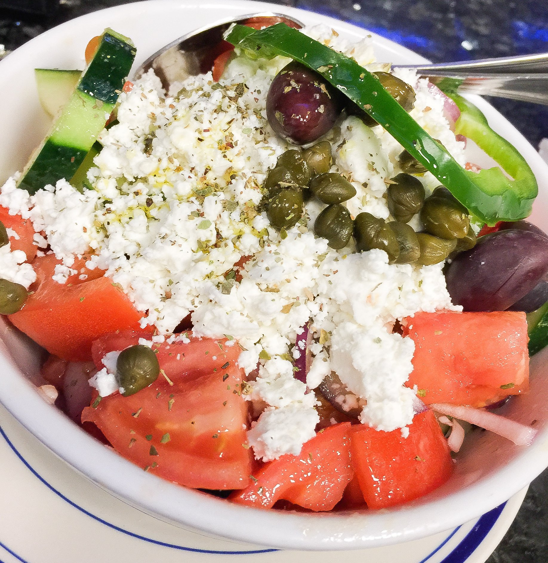 Order Greek Salad food online from Pithari Taverna store, Highland Park on bringmethat.com