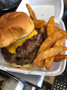 Order Double Cheeseburger food online from Johnny T Fish & Wings store, Little Rock on bringmethat.com