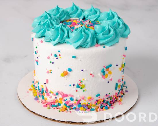 Order Confetti Froyo Mini Cake – Teal food online from Sweet Cakes store, Brentwood on bringmethat.com