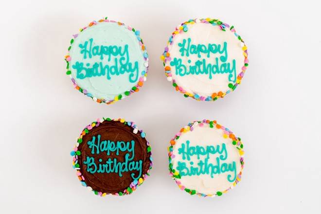 Order Happy Birthday Cupcake 4 Box food online from Susiecakes store, Greenbrae on bringmethat.com