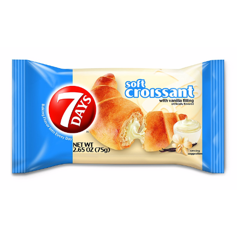 Order 7 Days Croissant Vanilla 2.65oz food online from 7-Eleven store, Salt Lake City on bringmethat.com