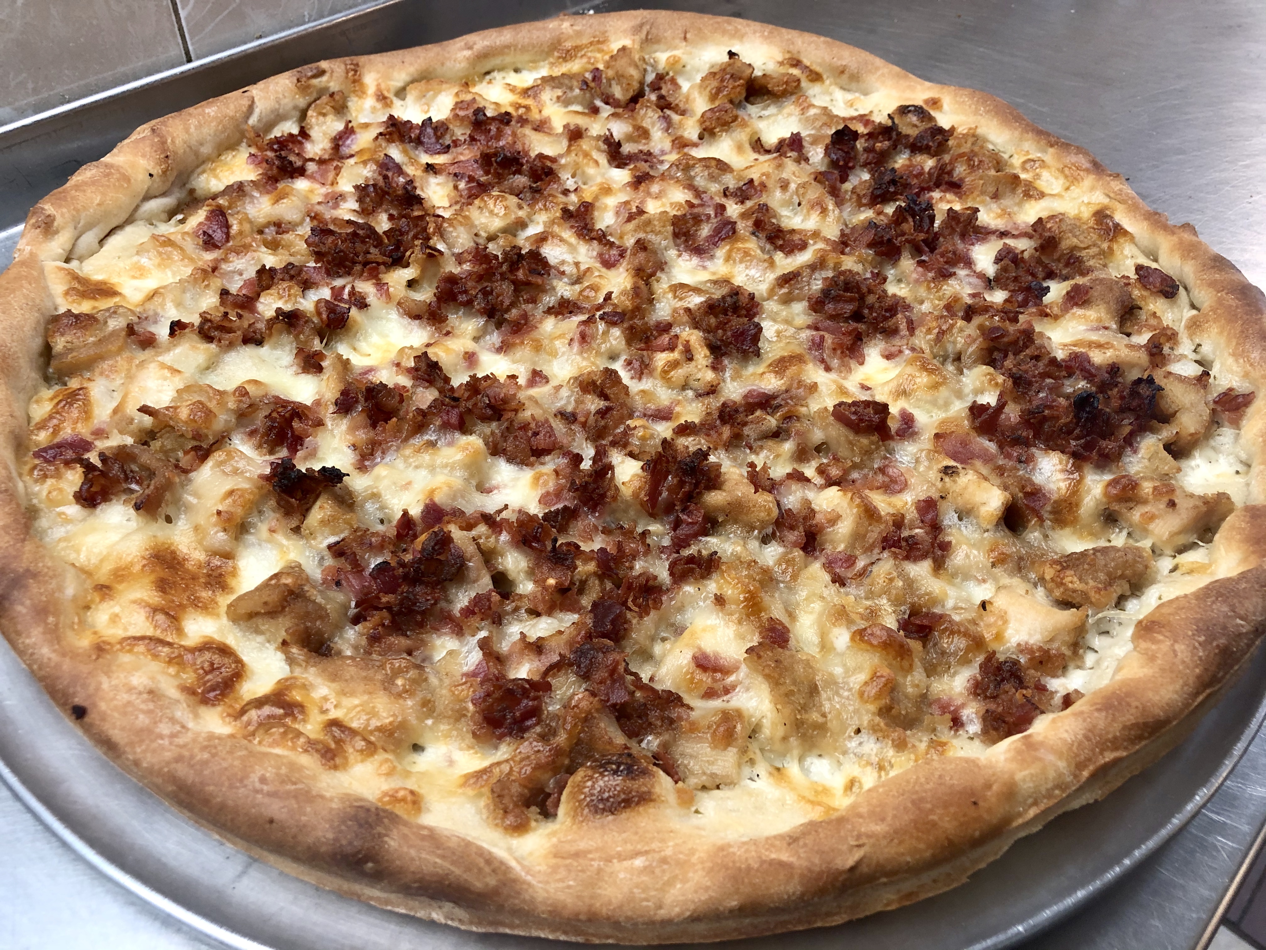 Order Chicken Bacon Ranch Pizza food online from Calabria Pizza store, Oradell on bringmethat.com