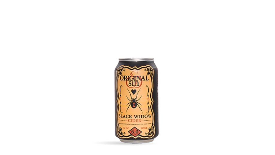 Order original sin black widow cider can (gf) food online from The Naked Bird store, New York on bringmethat.com
