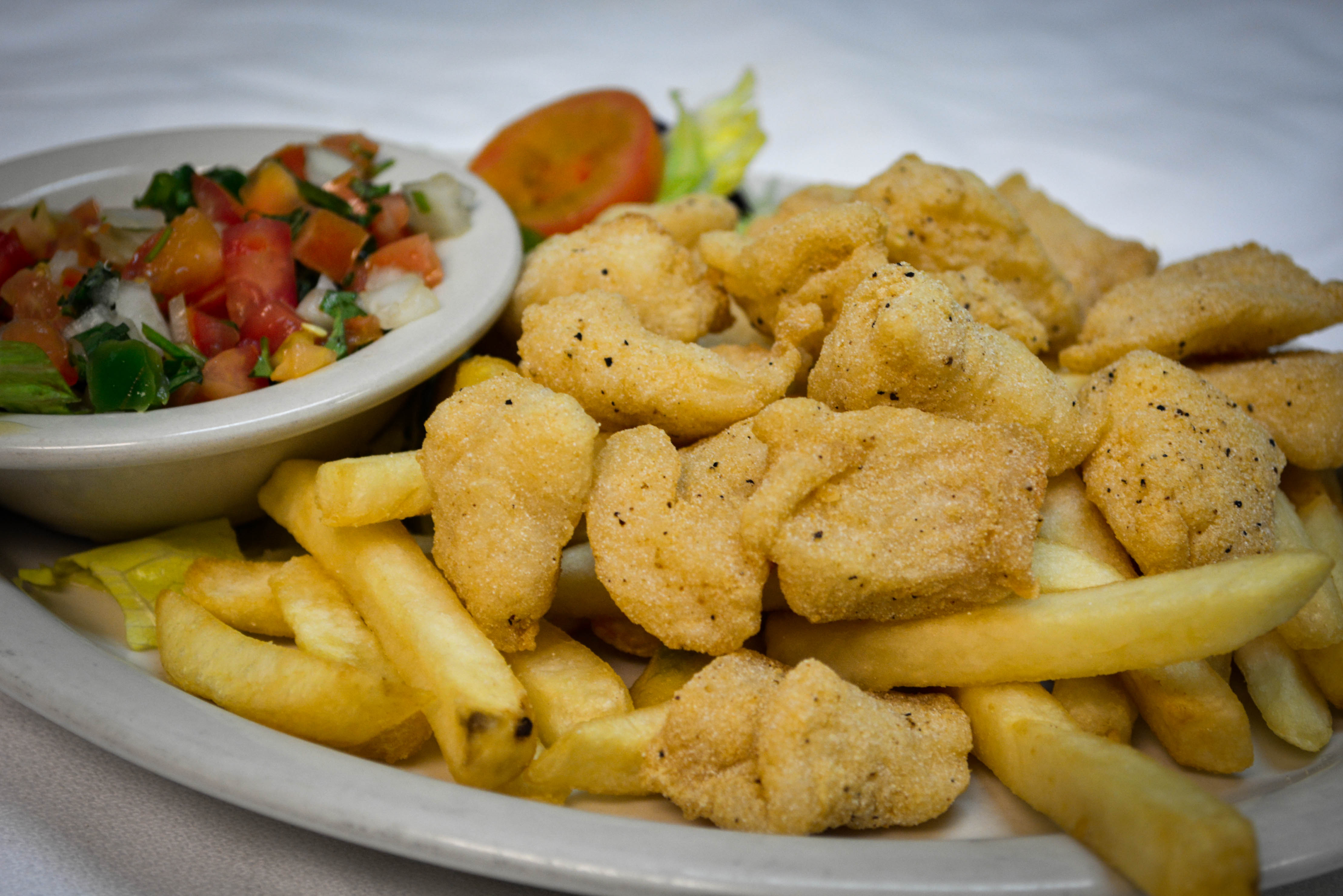 Order 1 Lb Fish Chicharrones Plate food online from La Jaiba Shrimp House store, Mcallen on bringmethat.com