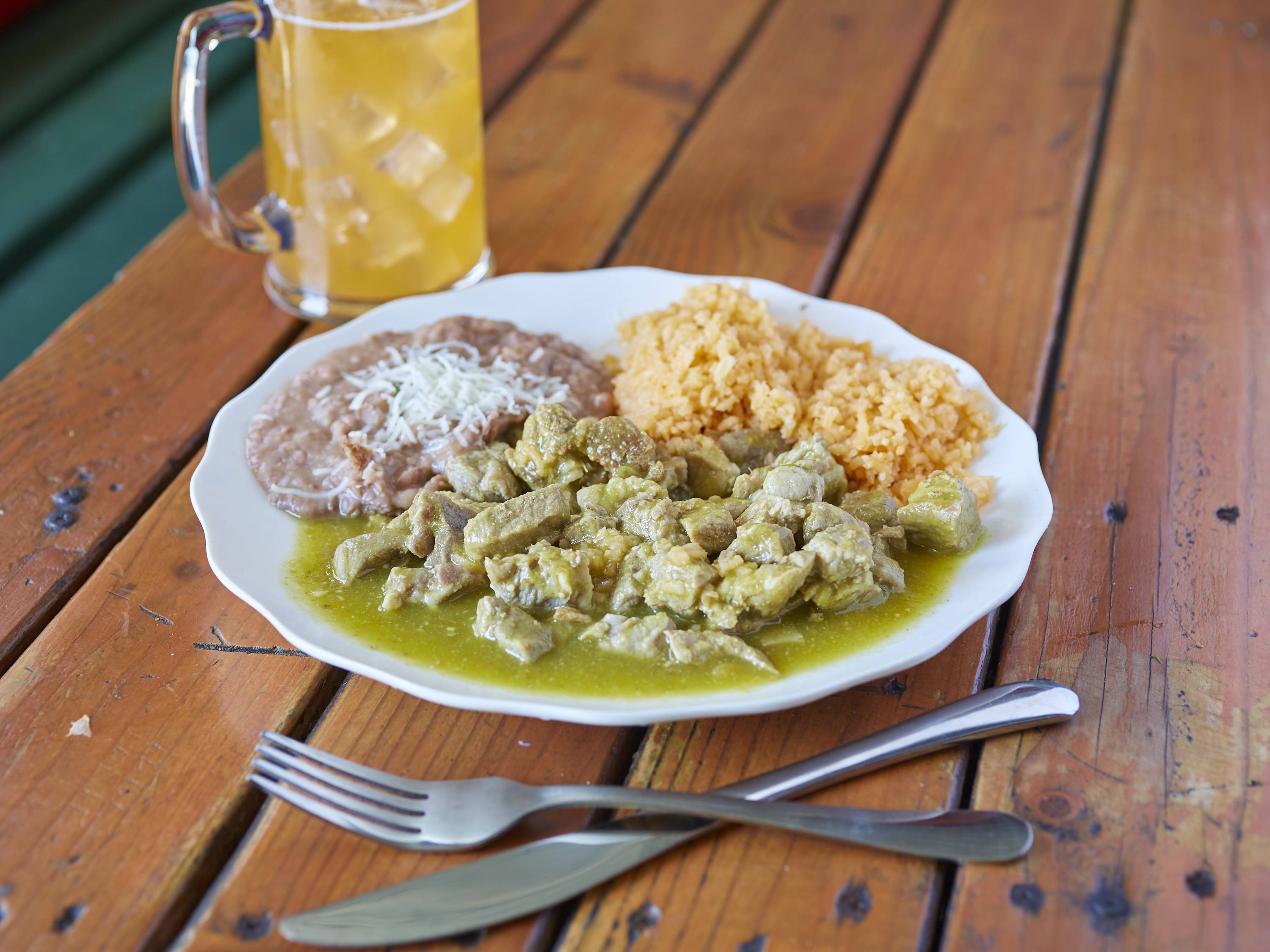 Order Chile Verde Plate food online from Al chile pelon mexican food store, Lawndale on bringmethat.com